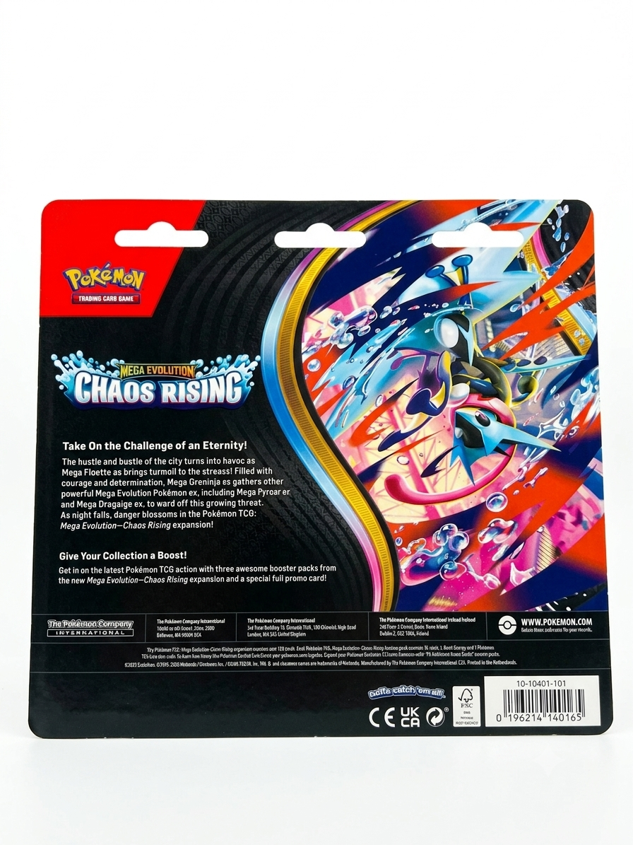 Pokémon TCG: Mega Evolution - Chaos Rising 3-Booster Blister Pack (Charmeleon Promo)